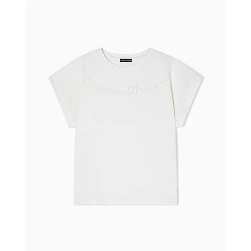 Offerta a tempo: Emporio Armani T-Shirt Girocollo Devore Jersey Donna Beige L - 14% da 80.00 € a 68.70 €
