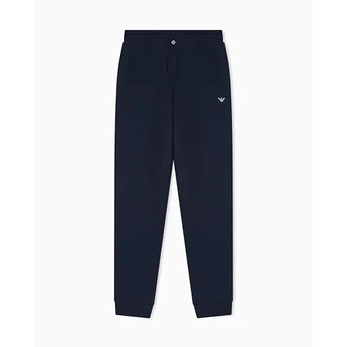 Zeitlich begrenztes Angebot: EMPORIO ARMANI Herren Modal-Frottee-Hose mit Bündchen, Blau, Größe M von 80.37 € auf 80.37 € (0.00% Rabatt)