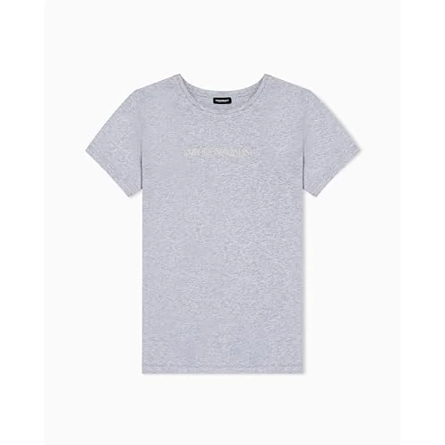 Offerta a tempo: EMPORIO ARMANI Iconic Logoband - Maglietta Girocollo da Donna, Taglia XL, Colore: Grigio - 0.00% da 30.18 € a 30.18 €