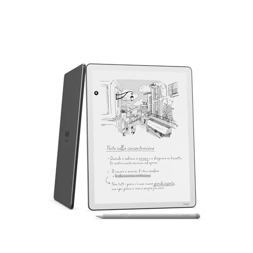 Offerta a tempo: Amazon Kindle Scribe 32 GB (ultimo modello) — Schermo da 11’’, effetto carta stampata, con luce frontale — Più sottile, leggero e veloce — Scrivi nel taccuino integrato, nei documenti e nei libri - 23% da 519.99 € a 399.00 €