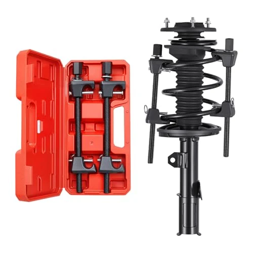 Offerta a tempo: VEVOR Compressore per Molle Ammortizzatori Set 2 Pezzi, Utensile per Compressione di Molle Elicoidali Corsa Max. 264 mm, Compressore per Smontaggio Ammortizzatori per Auto, Camion - 6% da 30.90 € a 28.90 €