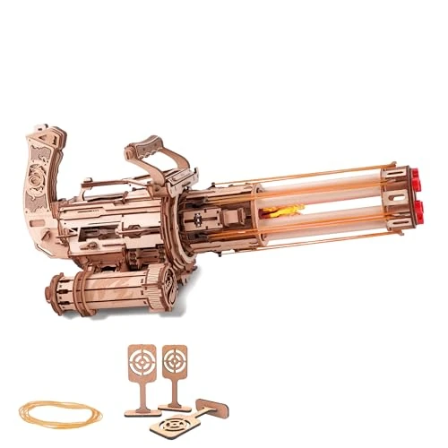 ROKR Puzzle 3D Madera Rompecabezas Maquetas para Construir Montar Adultos Regalos para Hombres Máquina de Barril Giratorio(LQA01)