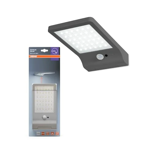 Offre limitée : OSRAM Door LED Solar Sensor 4000K, luminaire solaire LED, IP44, 3W, 320 lm, détecteur de mouvement, batterie solaire, argent, montage mural de 19.54 EUR à 19.54 EUR (remise 0%)
