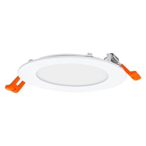 OSRAM Downlight Slim 120 mm, LED Recessed Light, 8 W, Cool White 6500 K, 550 Lumens, Flat Design, IP20, Easy Installation for Living Rooms and Kitchens