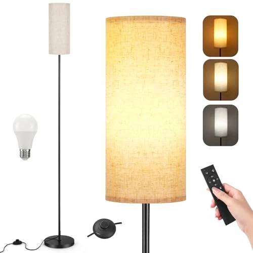 Offre limitée : Lampadaire sur Pied Salon, lampe sur pied moderne de 171.5cm à intensité variable avec 3 températures de couleur, abat-jour en lin beige et, Télécommande et Interrupteur à Pied (ampoule 12 W incluse) de 39.99 € à 39.99 € (0.00% de remise)