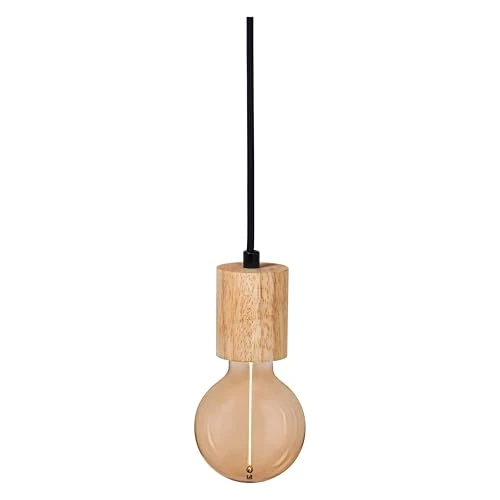 OSRAM Vintage 1906® Pendant Light Cylinder Wood E27, Wood, max. 15W LED, E27 Base, Indoor Pendant Light, Round Canopy, Combined with 1906 Vintage Lamps, Combined with smart Lamps