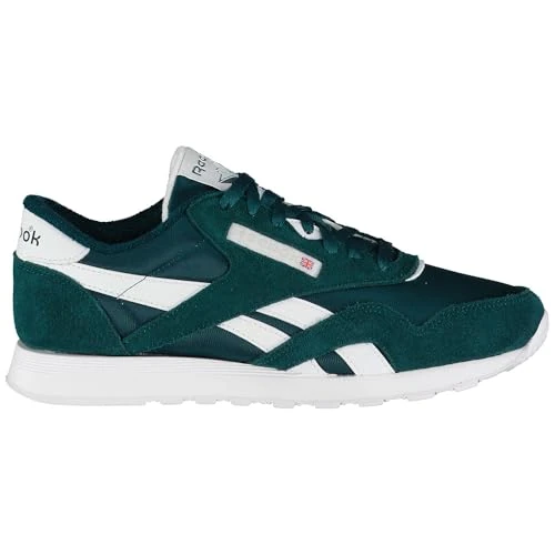 Offre limitée : Reebok Baskets Classiques Unisexes en Nylon, Vert métallisé, FTWRWHITE/METALGREEN, 34 EU de 85.00 € à 43.04 € (49% de remise)