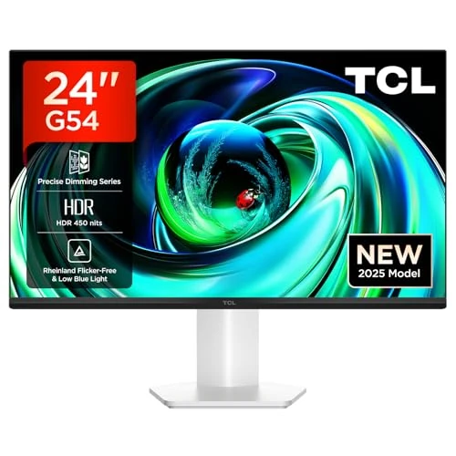 Tijdelijke aanbieding: TCL 24G54 - 24 inch mini-led-monitor, Full HD-resolutie, 100 Hz, VA-paneel, 450 nits, VESA-bevestiging, HDR 400, grote kleurruimte, TÜV Rheinland getest flikkervrij en zwak blauw licht van 133.72 EUR naar 133.72 EUR (korting 0%)