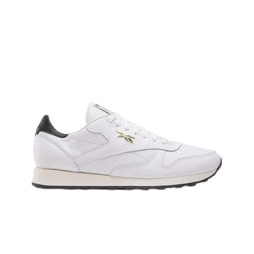 Oferta limitowana: Reebok Classic Leather, Unisex Dorosły, białe czarne Chalk, 37,5 EU z 822.09 zł na 234.99 zł (oszczędź 71.42%)