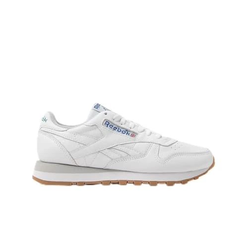 Reebok Baskets Classiques Unisexes en Cuir, FTWRWHITE/Bleu/Caoutchouc, Taille 42,5 EU