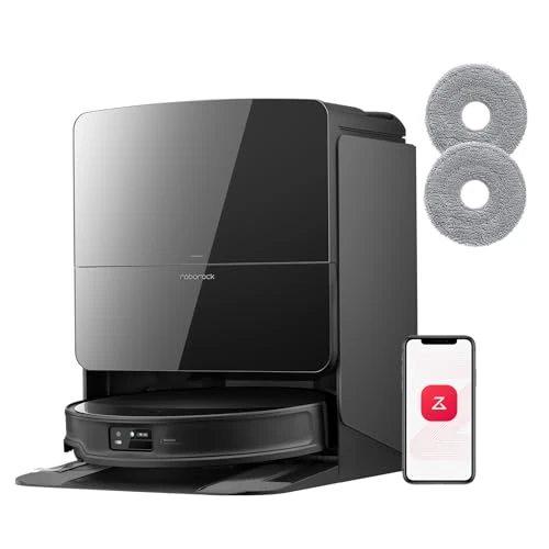 roborock Saros 10R Set Vacuum Robot with Mop Function and Interchangeable Mop, 22,000 Pa HyperForce Suction, 8cm Ultra Slim Design, StarSight System 2.0, Zero-Tangle System (With 2 Mopps)