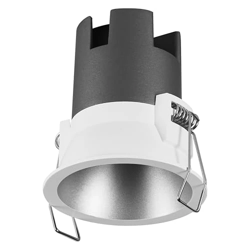 Osram Spot encastré SPOT TWIST, argent, 5 W, 400 lm, 840 W, diamètre 70 mm, couleur de lumière blanc froid, jusqu'à 90% d'économies d'énergie par rapport aux downlights halogènes, installation