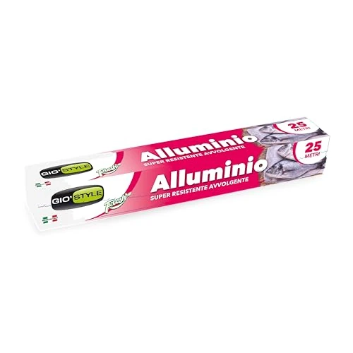 Zeitlich begrenztes Angebot: GIO'STYLE Rolle aus lebensmittelechtem Aluminium | 25 m | Hitze- und frostbeständig | Made in Italy von 6.97 € auf 6.97 € (0.00% Rabatt)