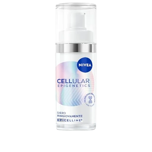 Offerta a tempo: NIVEA Cellular Epigenetics Siero Ringiovanente 30 ml, Siero viso antirughe che riduce i segni dell'età in 2 settimane, Face serum con Acido Ialuronico ed Epicelline per una skincare ringiovanente - 37% da 26.99 € a 16.99 €