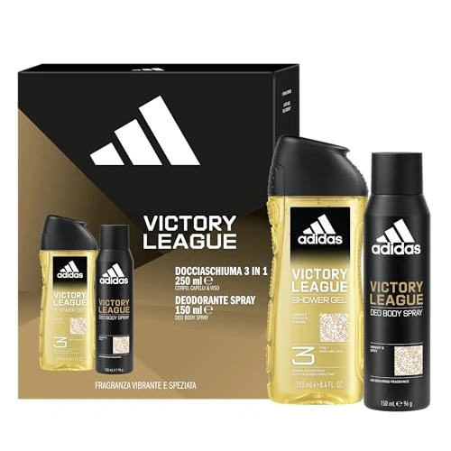 Offerta a tempo: adidas, Cofanetto Regalo Victory League, Deodorante Spray per il corpo 150ml e Docciaschiuma 3 in 1 250ml - 37% da 10.99 € a 6.90 €