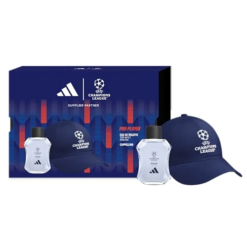 Offerta a tempo: adidas, Cofanetto Regalo UEFA Champions League Pro Player, Eau de Toilette 100 ml e Cappellino Champions League Blu con Visiera - 0.00% da 18.76 € a 18.76 €
