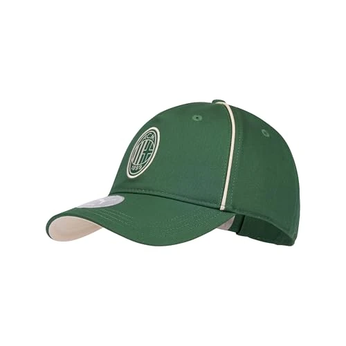 A.C. Milan Cappello King con Visiera Verano clásica con Logotipo Oficial, Gorra Hombre o Mujer, Ajustable, Verde, Talla única Unisex Adulto
