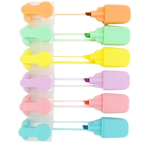 Offerta a tempo: 6 Pezzi Mini Evidenziatori - Evidenziatori tascabili originali Kawaii - per Scuola Regalo Gadget Compleanno Bambini Regalini Fine Festa - 22% da 5.09 € a 3.99 €