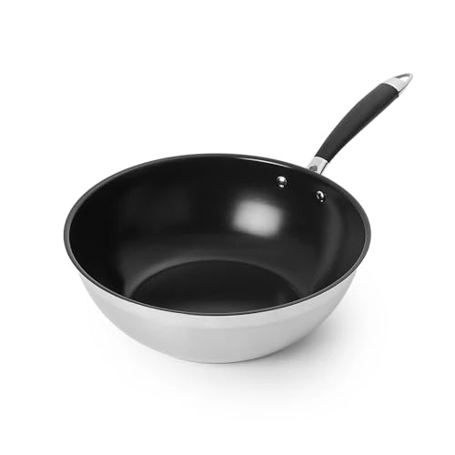 Limited-time offer: Amazon Basics Ceramic Non-Stick Wok Pan, 28cm from 12.00 £ to 12.00 £ (save 0.00%)
