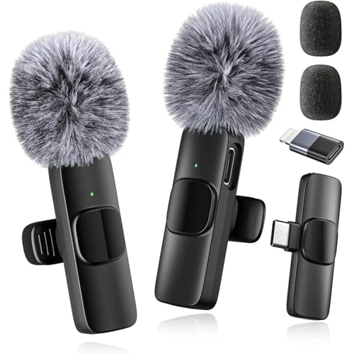 voijump Microphone sans Fil Professionnel pour iPhone, iPad, Android, Micro-Cravate pour Enregistrement vidéo, Enregistrement Ultra Clair avec USB-C pour Vlog, Youtube, Tiktok, Podcast