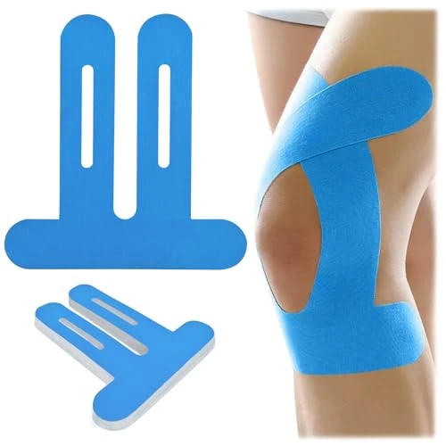 Offerta a tempo: 10pcs tape ginocchio,kinesio taping ginocchio,nastro kinesiologico ginocchio Blu,Pretagliato/impermeabile/traspirante/ipoallergenico/ultraelastico/ultra adesivo/Alleviare il dolore al ginocchio - 33% da 14.99 € a 9.99 €