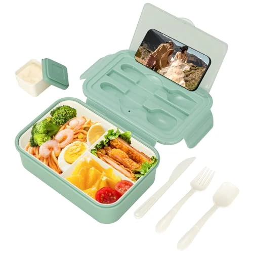 Limited-time offer: VINATO Bento Box Lunch Box 1400 ml, BPA-Free & Food-Safe PP - Lunch Box Snack Box for Adults and Children, Meal Prep Boxes with Compartments from 14.52 £ to 14.52 £ (save 0.00%)