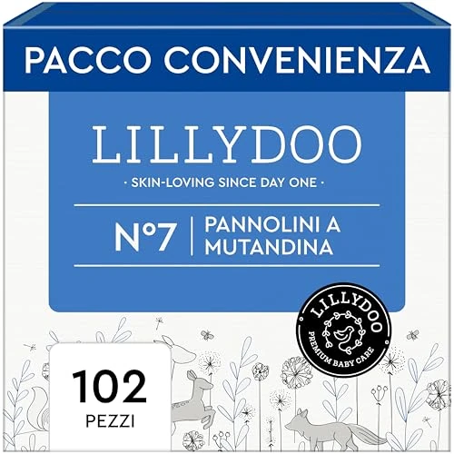 Zeitlich begrenztes Angebot: LILLYDOO Baby Windeln Pants Größe 7 (15+ kg), Monatsbox (102 Stück) von 54.49 € auf 40.39 € (26% Rabatt)