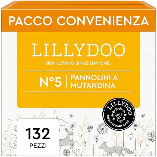 Oferta limitada: Pañales-braguita LILLYDOO, talla 5 (11+ kg), 132 uds. de 68.29 € a 48.39 € (ahorro 29%)