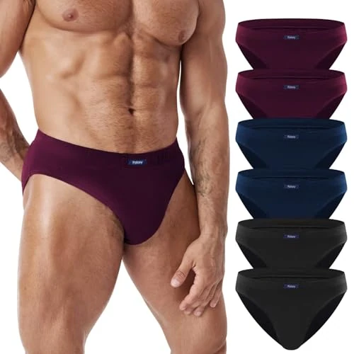 Offerta a tempo: FALARY Slip Uomo Cotone Pacco da 6 Intimo Uomo Multicolore - 57% da 45.99 € a 19.99 €
