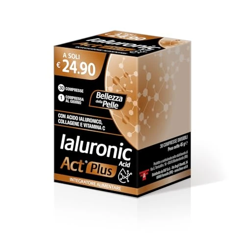 Offerta a tempo: Ialuronic Acid Act Plus, Integratore Alimentare, 30 Compresse divisibili - 32% da 24.90 € a 16.93 €