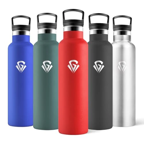 Limited-time offer: Motswedi Insulated Water Bottle, 750 ml, BPA Free, 2 Lids (Incl. Straw), Stainless Steel Water Bottle, 304 Stainless Steel, Ideal for Office, Camping, Gym - Red from 23.53 GBP to 23.53 GBP (save 0%)