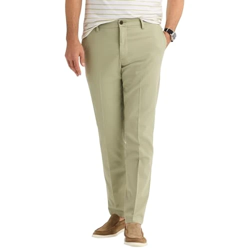 Offerta a tempo: Dockers Pantaloni da Uomo Signature Stain Defender Slim pieghettati, Color tè, 32 W/34 L - 0.00% da 64.00 € a 64.00 €