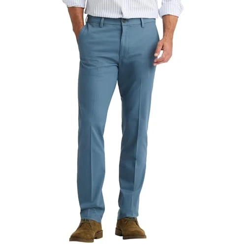 Dockers Homme Signature Stain Defender Slim Creased, Bering Sea, 38 32