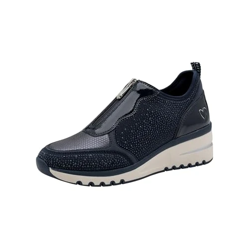 Offerta a tempo: MARCO TOZZI Donna Sneaker morbida Feel Me soletta estraibile morbida fodera interna Vegano Moderno, blu (NAVY COMB), 40 EU - 0.00% da 69.70 € a 69.70 €