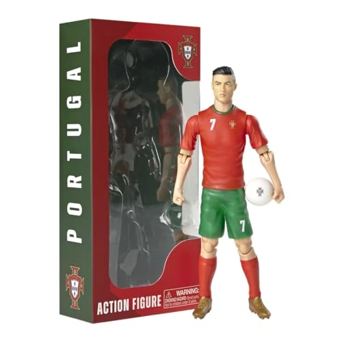 Oferta limitada: Megableu Ronaldo - Figura de fútbol (20 cm), diseño de fútbol grande, realista, articulada, con licencia oficial, 10 puntos de articulación, juguete de fútbol y equipo de Portugal, idea de regalo para de 25.08 € a 25.08 € (ahorro 0.00%)