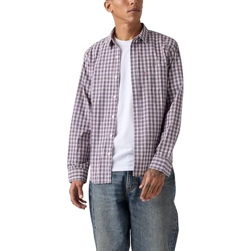 Limited-time offer: Levi's Herren Sunset 1 Pocket Standard Hemd mit Button-Down-Kragen, Yahya Plaid Dress Bl, S from 46.99 £ to 46.99 £ (save 0.00%)