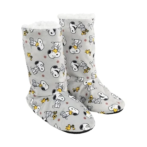 Limited-time offer: United Labels The Peanuts Snoopy Slippers for Women - House Shoes, Home Boots, Winter Boots, Booties, Lined Grey, gray, 5/6 UK from 19.95 GBP to 19.95 GBP (save 0%)