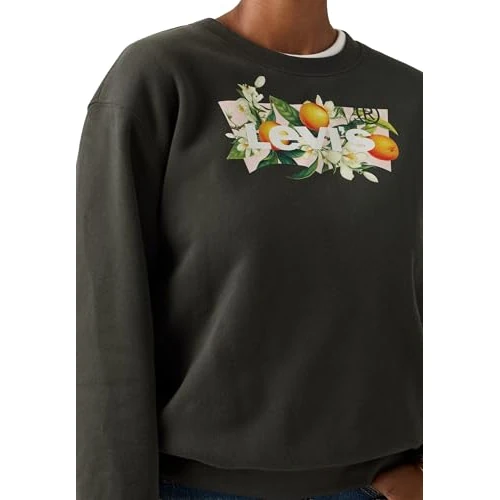 Offerta a tempo: Levi's Felpa da Donna Gr Everyday, Crew Orange Farm BW, S - 0.00% da 54.82 € a 54.82 €