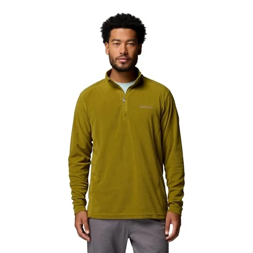 Offerta a tempo: Columbia Felpa da uomo Klamath Range 2 mezza zip, in pile, verde muschio, S - 0.00% da 24.95 € a 24.95 €