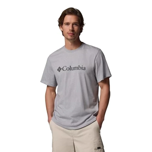 Offerta a tempo: Columbia CSC Basic Logo Tee, Maglietta classica da uomo in cotone da indossare tutti i giorni - 28% da 27.00 € a 19.47 €