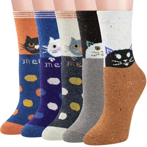 Offre limitee: YSense Snug 5 Paires Chaussettes Femme Hiver Chaudes en Laine, Chaussettes Doux Chaud pour Hiver, Chaussette en Laine pour Femmes，Taille unique de 12.99 EUR a 12.99 EUR (economie 0%)