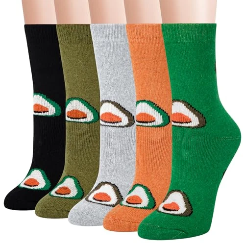 Offerta a tempo: YSense Snug 5 Paia di Calzini Invernali da Donna, Colorato di Calze Invernali di Lana da Donna, Caldi e Spessi - 39% da 11.39 € a 6.98 €
