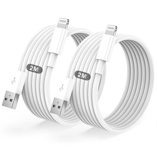 Offerta a tempo: Cavo For IPhone Originale For Apple Certificato MFi,Cavetto USB Lightning Ricarica 2Pezzi 2M+2M For iPhone 14 Pro Max/13/12/11/XR/XS/X 8/7/6s/6/5/Plus/SE/SE 2/iPad Mini 4 caricatore cavi - 0.00% da 9.99 € a 9.99 €