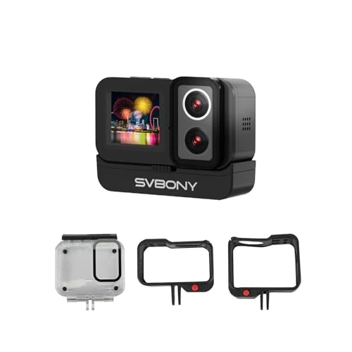 Limited-time offer: SVBONY SVGo 4K30FPS Action Camera, Dual Lens F2.0/F1.4, Dual IPS Screen, Night Vision, Magnetic Quick Release, 6-Axis EIS Stabilization, 30M Waterproof, 2H Battery 1860mAh of Accessories from 35.99 £ to 9.99 £ (save 72%)