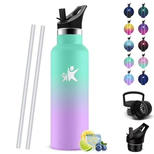 Oferta limitada: HoneyHolly Botella Agua Niños, Termo Agua Fria, 500ml Cantimplora Termica Sin BPA, 12H Caliente/24 Frío, Cantimplora para Niños & Adultos, Botella Acero Inoxidable para Deporte, Oficina, Yoga de 15.75 € a 15.75 € (ahorro 0.00%)