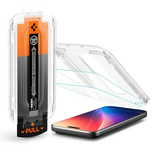 Spigen Glas.tR EZ Fit Pro szkło hartowane na wyświetlacz do iPhone 17 Pro / 17, iPhone 16 Pro - 2 szt