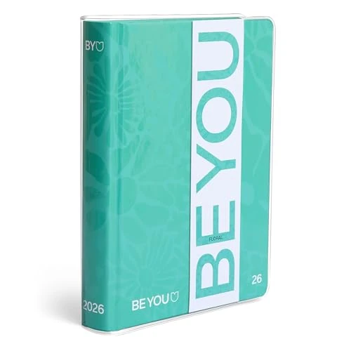 Beperkte aanbieding: BE YOU - Patroon bloemen, schoolagenda 2025-2026, kalender 12 maanden datum, formaat Easy 12,5 cm x 16,5 cm, transparante envelop, dagboek met stickers en bladwijzers van 22.19 EUR naar 22.19 EUR (besparing 0%)