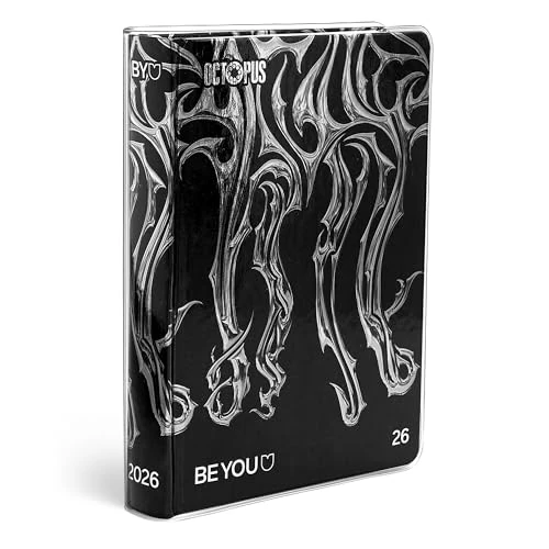 Begrenztes Angebot: BE YOU - Octopus Small, Schülerkalender 2025-2026, Kalender 12 Monate mit Datum, Format Easy 12,5 cm x 16,5 cm, transparenter Umschlag, Tagebuch mit Aufkleber und Lesezeichen, Farbe Silber von 22.60 EUR auf 22.60 EUR (Rabatt 0%)