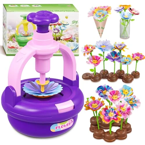 3 4 5 6 7 8 9 10 11 12 Years Flower Laboratory Kit with Machine for Bouquet, DIY Craft, Educational Toy, Girls Gift Idea, Birthday Christmas Gift Idea