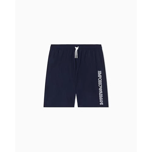 Oferta limitowana: Męskie haftowane logo bermudy niebieskie L z 242.09 zł na 242.09 zł (oszczędź 0.0%)